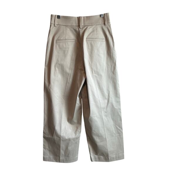 Banana Republic Cruz Pleated Wide Leg Chino Natural Khaki Beige 2 - Picture 6 of 11